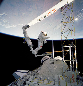 Illustration for article titled A Robotic Arm in Space Mixes Brawn and Beauty